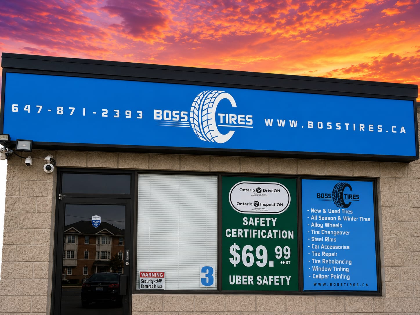 The Boss Tire storefront at 375 Danforth Rd, Scarborough