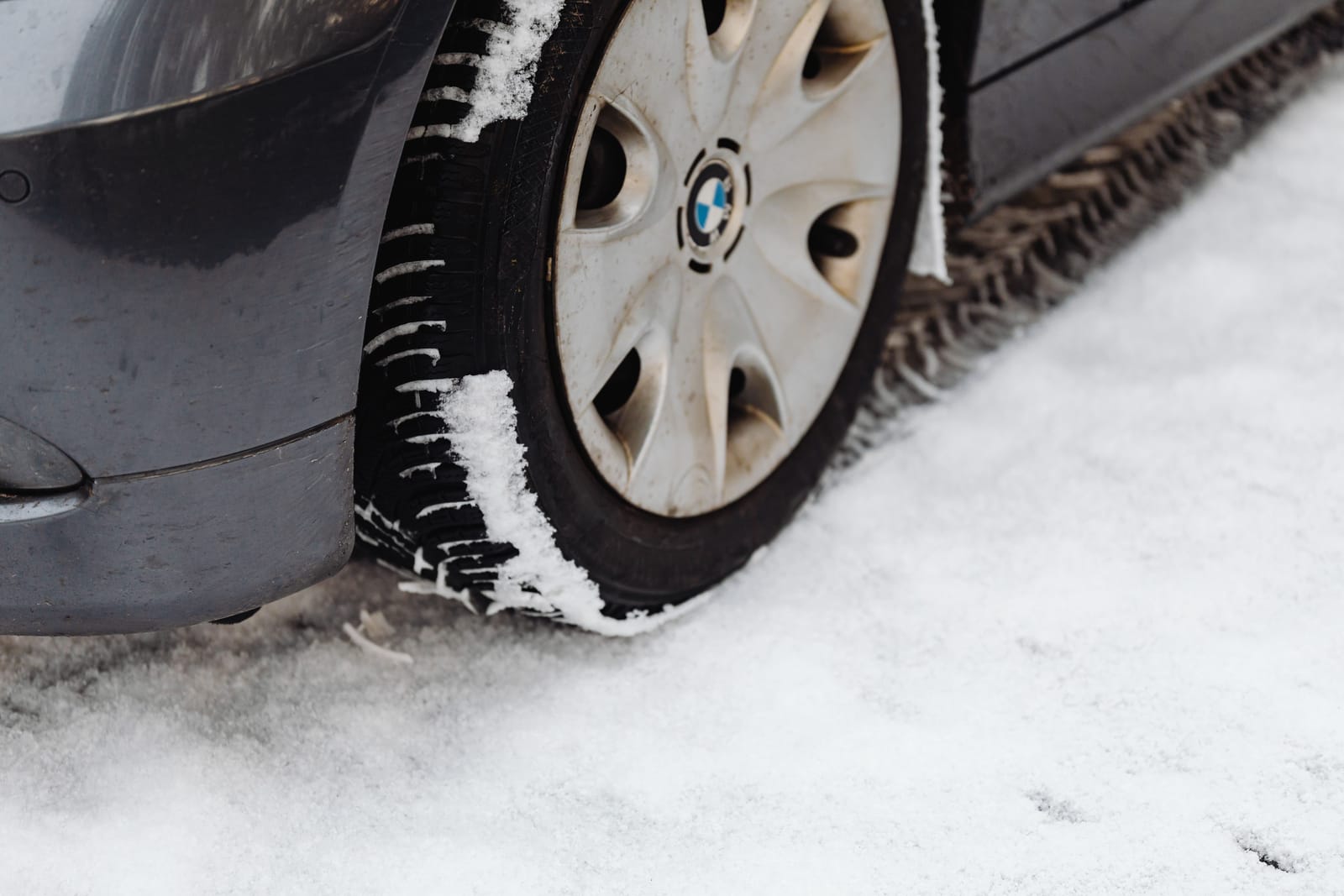 Winter tires stacked and tagged in storage